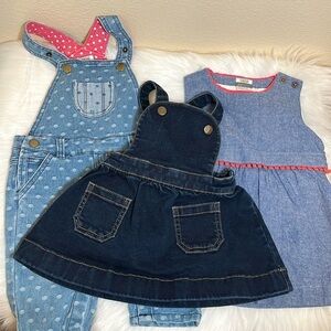 Bundle Mamas & Papas Jean Baby Hanna Andersson Dress Overalls
